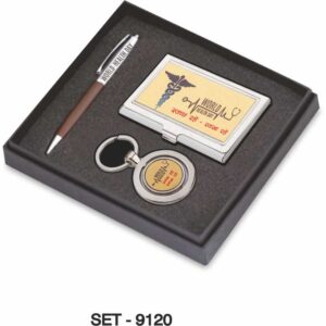 3-In-1 Corporate Gift Set (Rotate Key Chain, Business Card Holder & Pen) SET - 9120