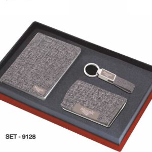 3 In 1 Diarie+Visiting Card Holder+Keychain SET-9128