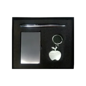 Visiting card holder a key chain and a sleek Pen Gift Set GCZ 485