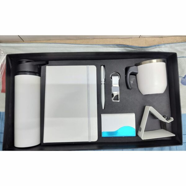 7 in 1 White Elastic Diary Set GCSR 250