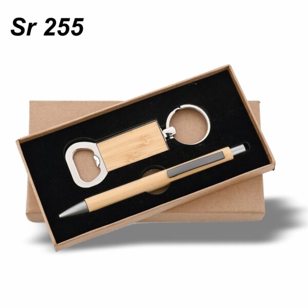 Wooden Bamboo Pen & Opener Keychain Set GCSR 255