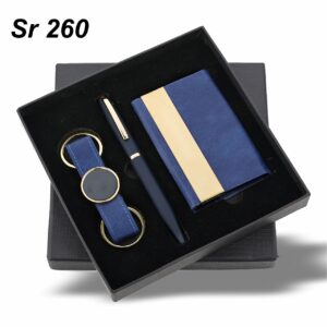 3 in 1 Gift Set Blue-Gold Finish GCSR 260