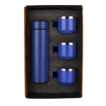 Honor Matte Blue Temperature Bottle With 3 Steel Cups EK37429