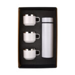 Honor Matte White Temperature Bottle With 3 Steel Cups EK37428