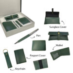 Premium 5 in 1 Green Leatherette Gift Hamper EK2831