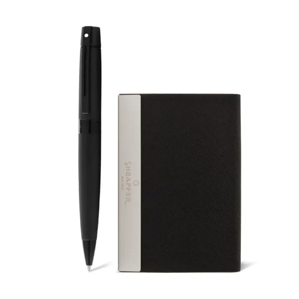 Sheaffer Gift Set 300 Ballpoint Pen with Business Card Holder Matte Black with Black Trims - Image 4