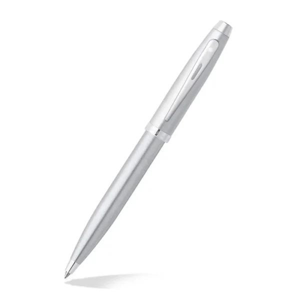 Sheaffer Gift Set 100 Ballpoint Pen with Business Card Holder Brushed Chrome with Chrome Trims - Image 2
