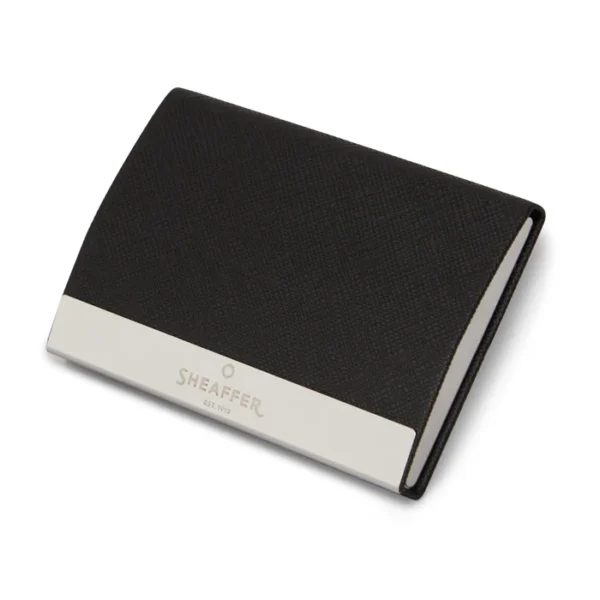 Sheaffer Gift Set 100 Ballpoint Pen with Business Card Holder Brushed Chrome with Chrome Trims - Image 5
