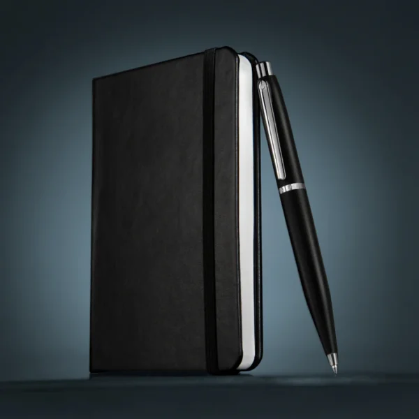 Sheaffer Gift Set VFM Ballpoint Pen with Small Notebook Matte Black with Chrome Trims - Image 7