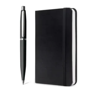 Sheaffer Gift Set VFM Ballpoint Pen with Small Notebook Matte Black with Chrome Trims