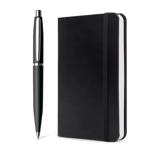 Sheaffer Gift Set VFM Ballpoint Pen with Small Notebook Matte Black with Chrome Trims