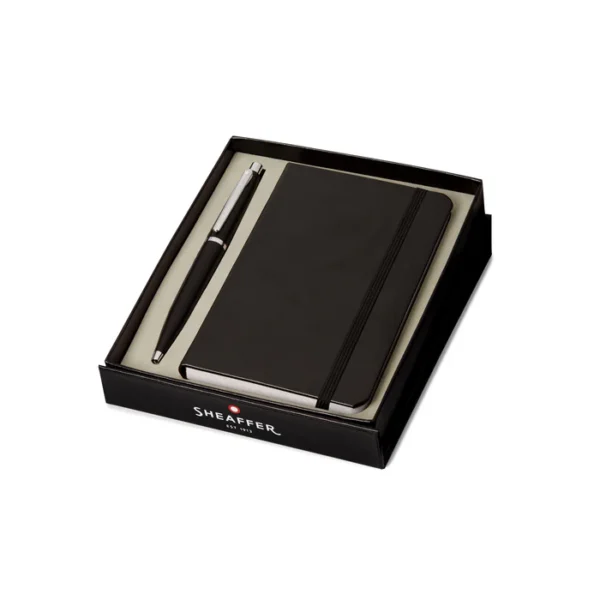 Sheaffer Gift Set VFM Ballpoint Pen with Small Notebook Matte Black with Chrome Trims - Image 5