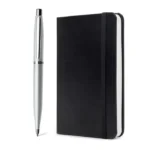 Sheaffer Gift Set VFM Ballpoint Pen with Small Notebook Strobe Silver with Chrome Trims