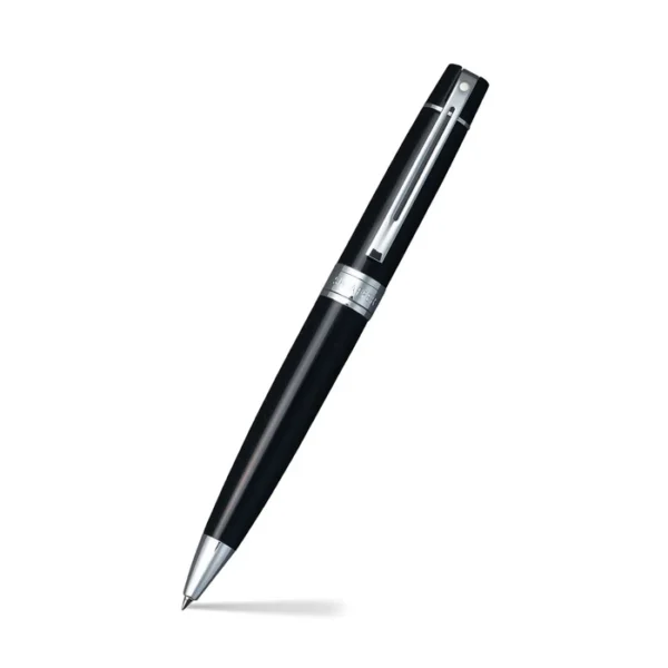 Sheaffer® Gift Set ft. Glossy Black S300 9312 Ballpoint Pen with Chrome Trim and Medium Notebook - Image 2