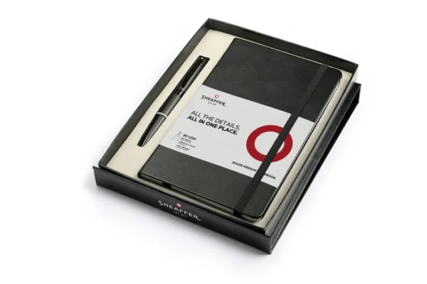 Sheaffer® Gift Set ft. Matte black S300 9343 Ballpoint Pen with Black Trim and Medium Notebook - Image 5