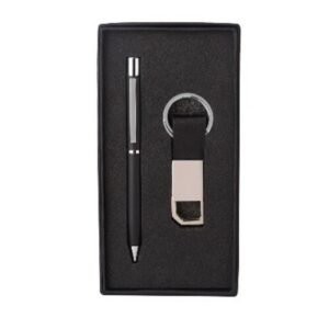 Vibrant 2 in 1 Black & silver Finished Gift Set EK2573