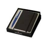 Sheaffer Gift Set VFM Ballpoint Pen with Small Notebook Neon Blue with Chrome Trims
