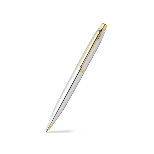 Sheaffer Gift Set VFM Ballpoint Pen with Small Notebook Polished Chrome with Gold Trims - Image 2